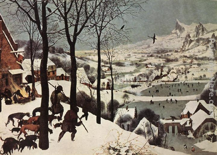 The Hunters in the Snow (Winter) painting - Pieter the Elder Bruegel The Hunters in the Snow (Winter) art painting